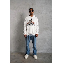 Dankes Baskılı Kapüşonlu Sweat - Beyaz -