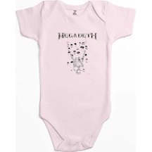 Zepplin Giyim Megadeth Rock Sign Pembe Bebek Body Zıbın