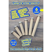 Venty 6 Adet Pedikür Kumlu Papağan Tüneği Çapı 25 Mm Jako, Amazon, Sultan, Monk, Alexander, Konur, Lori, Kayık, Eklektus