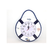 10 Adet Ahşap Marin Duvar Saati Deniz Temalı Tasarım, Duvara Asmalı Dekoratif Wall Clock 24 X 24 Cm Diğer