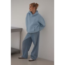 Benroma Ünisex Kapüşonlu Sweatshırt Bebe Mavisi