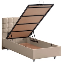 Almada İkili Set, Almada Tek Kişilik Baza Başlık Seti Bej 90 x 190