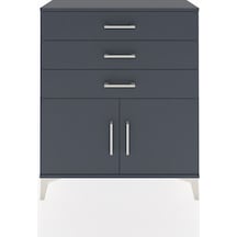Arges Şifonyer Tek Raflı 3 Çekmeceli 2 Kapaklı 88x30x106 Antr... Antrasit