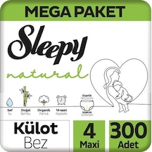 Sleepy Natural Külot Bez 4 Numara Maxi Mega Fırsat Paketi 300 Adet 3'lü