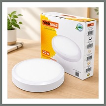 Bezos 20w Led Sıva Üstü Yuvarlak Armatür 6500k 1800lm Beyaz Metal Mmbz
