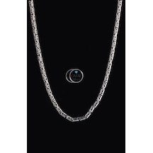 Omar Silver Zincir 925 Ayar 4 Mm Gümüş Erkek Oval Kral Kolye