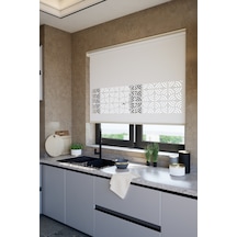 Lazer Kesim Mat Stor Perde, Lazer Kesimli Modern Serisi, M-171001 Beyaz Renk Beyaz Lazer Kesim Mat Stor Perde, Lazer Kesimli Modern Serisi, M-171001 Beyaz Renk Beyaz