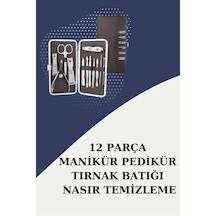 Mey İthalat 12 Parça Paslanmaz Çelik Kompakt Ve Taşınabilir Manikür Makası Tırnak Makası