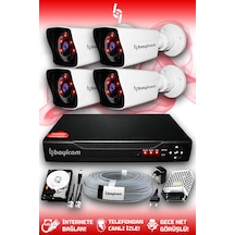 Bayicam 4 Kameralı Kare 4 Dış Kamera Set 250 GB HDD Full HD Gece Görüşlü Güvenlik Kamerası SistemiBayicam 4 Kameralı Kare 4 Dış Kamera Set 250 GB HDD Full HD Gece Görüşlü Güvenlik Kamerası Sistemi
