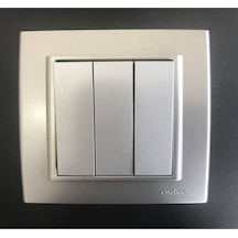 Ovivo Mina Gümüş Silver Üçlü Anahtar Mekanizma+çerçeve