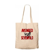 Avenged Sevenfold Skull Krem Kanvas Bez Çanta Krem