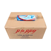 Poppy Mavi Orta Boy 55 x 60 CM 30 Litre Çöp Torbası Poşeti - 20 Adetlik 50 Rulo / 1000 Adet / Koli