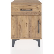 Arges Komodin Tek Raflı Tek Kapaklı 44x30x64 Çam-çam Çam