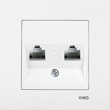 Viko Karre Data-numeris Telefon Prizi Rj45 Cat5e - Rj11 Beyaz Çerçevesiz 90967x35 Viko