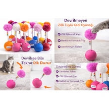 Dev Hacıyatmaz Devrilmeyen Kedi Oyuncağı Xxl 33 Cm Tüylü Zilli Oyuncak 1 Adet