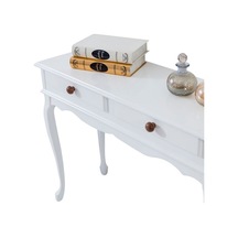 Roys Ahşap 100 Cm Beyaz Lake Çift Çekmeceli  Dresuar Ahşap