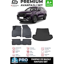 Chery Tiggo 8 Pro 3d Pro Havuzlu Paspas Ve Bagaj Havuzu Seti 2'li Set 2022-2025 A+ Kalite 3set-sdz002