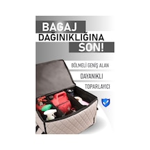 Peugeot 305 Deri Lüks Oto Araç Bagaj Toplayıcı Organizer Bagaj Çantası Gri Fs Gri