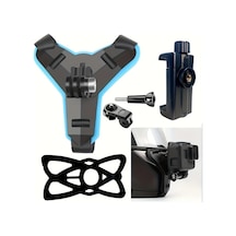 Cordial Abs Malzeme Aksiyon Kamerasi Kask Çene Montajı Mavi Ayarlanabilir Motor Bisiklet Başlığı Mavi