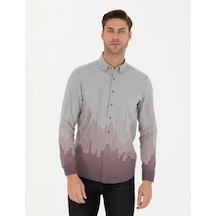 Pierre Cardin Erkek Bordo Desenli Gömlek 50276366-vr014 Bordo