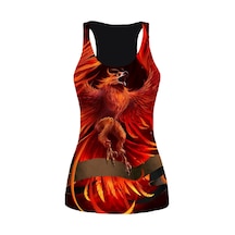 Kahverengi 3d Baskı Kaplan Tankı Üstleri Kadınlar İçin Egzersiz Yoga Spor Salonu Alev Phoenix Baskılı Yaz Spor Gömlek Artı Boyutu Yelekler Kadınlar İçin
