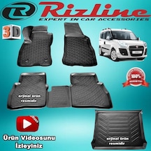 Fiat Doblo 2 3D Paspas+Bagaj Havuzu Siyah 2010-2020 Arası Rizline N11.18857