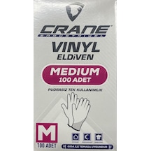 Crane Pudrasız Tek Kullanımlık Eldiven Beyaz M 100'lü