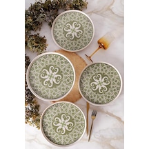 Timeless Green Stackable Servis Tabağı 27 Cm 4 Adet 21975 Çok Renkli