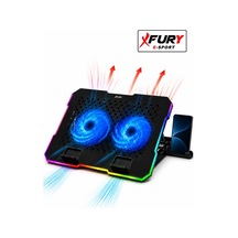 Fury E-sport Rgb Laptop Soğutucu 2 Fanlı Ayarlanabilir Standlı Notebook Soğutucu