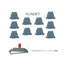 Geniş Yedek Islak Mop Paspas Takımı - 10 ad 25 Cm. 500 Gr. Islak