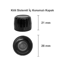 Amber Ecza Şişesi, 300 Ml, Kahverengi Cam, Plastik Contalı Kilit Kapak, Hava Ve Sıvı Sızdırmaz, 28mm Ağız Çaplı, Parfüm Demlemek İçin Uygun, 20 Adet 300 Ml, Siyah Kapak