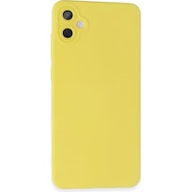 Samsung Galaxy A05 Kılıf Nano İçi Kadife Silikon - Sarı Çok Renkli