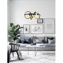 Tt003-Sy Tt Aydınlatma Sarmal Modeli Mat Siyah Led Avize