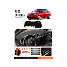 Seat Cordoba 2001-2008 Uyumlu Torpido Koruma, Torpido Örtüsü, Torpido Kılıfı - Siyah-bej - Se003