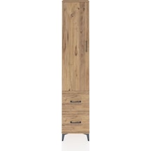 Arges Dolap 4 Raflı 2 Çekmeceli Tek Kapaklı 44x30x221 Çam-çam Atlas Çam