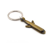 Bronz Yolcu Uçağı Metal Anahtalık Kc606