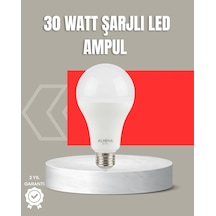 30w Şarjlı Led Ampul E27 Duy %80 Enerji Tasarruflu Soğuk Beyaz Diğer