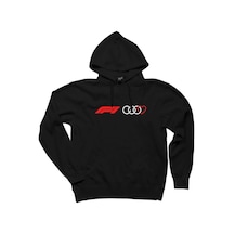 F1 Audi Love Siyah Kapşonlu Sweatshirt Hoodie Siyah