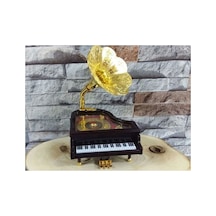 Piyano Şeklinde Gramofon Müzik Kutusu