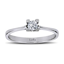 Lova D Renk 0,15 Karat Pırlanta Tektaş Yüzük - 1020101 Lova D Renk 0,15 Karat Pırlanta Tektaş Yüzük - 1020101