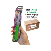 Sürbisa 61004 Sebze Bıçağı Yeşil Lz1 Koli 12 Adet Tırtıklı Çok Renkli