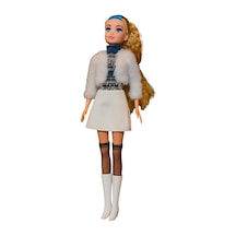Oyuncak Bebek - Beyaz Kürklü Montlu Ve Çizmeli Moda Bebeği 30 Cm - Tarz Giyim Serisi
