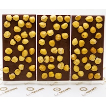 Dark Brown Fındıklı Sütlü Tablet Çikolata El Yapımı Gerçek Bar Çikolata 3 x 100 G