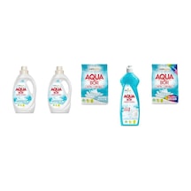 Aquabor Doğal Mineralli Sıvı Beyaz + Sıvı Beyaz + 4 Kg Beyaz + Elde Bulaşık + 4 Kg Renkliler 5 Li Set
