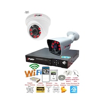 Fury 2 Kameralı 5mp 3.6mm Lens 2mp Görüntü 6 Atom Led Gece Görüşlü Fullhd Güvenlik Kamerası 5525di 1tb