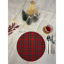 4'lü Ekose Kumaş Supla M048 Kırmızı