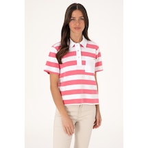 U.S. Polo Assn. Kadın Pembe Cepli Polo Yaka Tişört 50306713-VR167