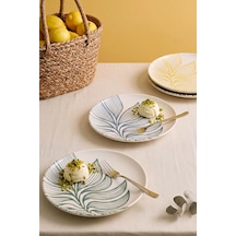 Leaf Harmony Nordic 4'lü Pasta & Sunum Tabağı 22 Cm Çok Renkli