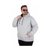 Starbattal Büyük Beden Erkek Basic Sweat Kapüşonlu 11700 Grı Gri