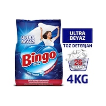 Bingo Matik Ultra Beyazlar için Toz Çamaşır Deterjanı 4 KG
